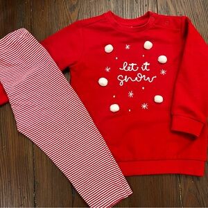 2T ‘Starting Out’ Christmas sweater & pants set 2T gender neutral ￼